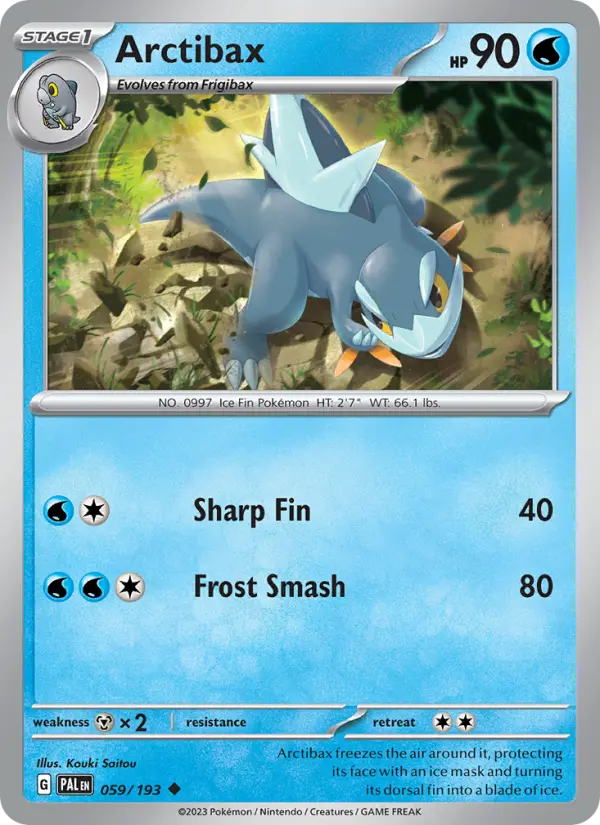 Arctibax Non-Foil 059/193 Paldea Evolved Pokémon Card