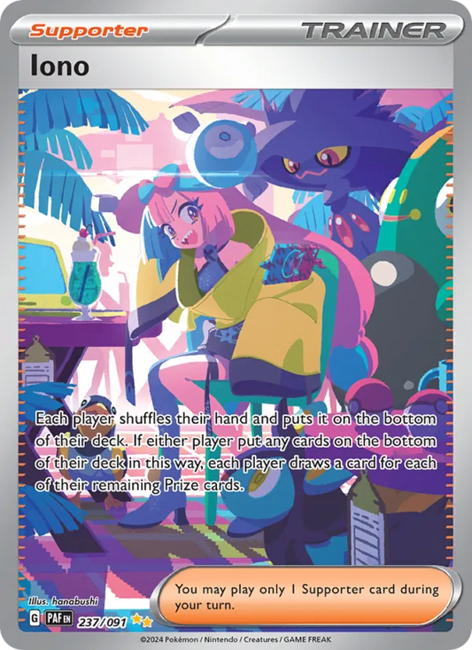 Iono Holo 237/91 Paldean Fates Pokémon Card