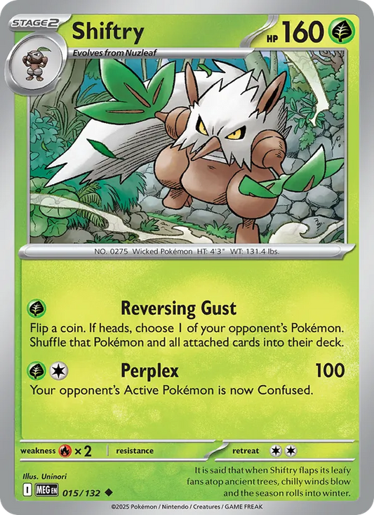 Shiftry Normal 015/132 Mega Evolution Pokémon Card