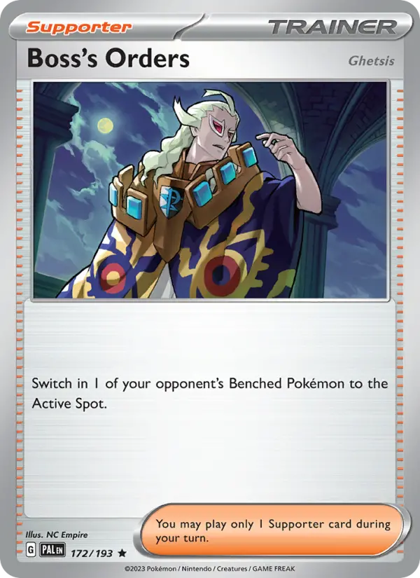 Boss's Orders Holo 172/193 Paldea Evolved Pokémon Card