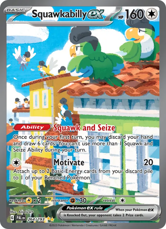Squawkabilly ex Holo 264/193 Paldea Evolved Pokémon Card
