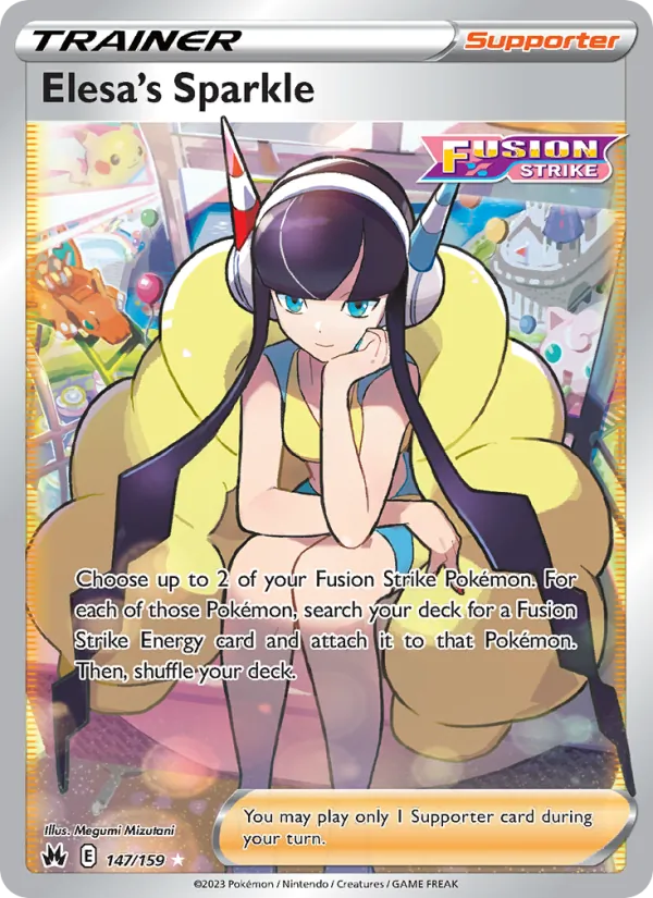 Elesa's Sparkle Holo 147/159 Crown Zenith Pokémon Card