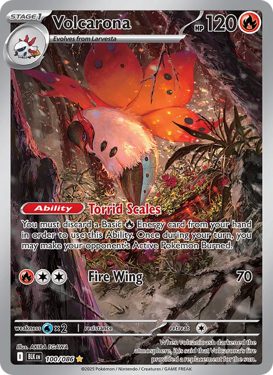 Volcarona Holo 100/86 Black Bolt Pokémon Card