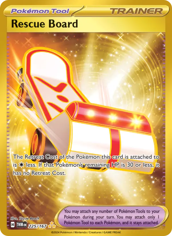 Rescue Board Holo 225/167 Twilight Masquerade Pokémon Card