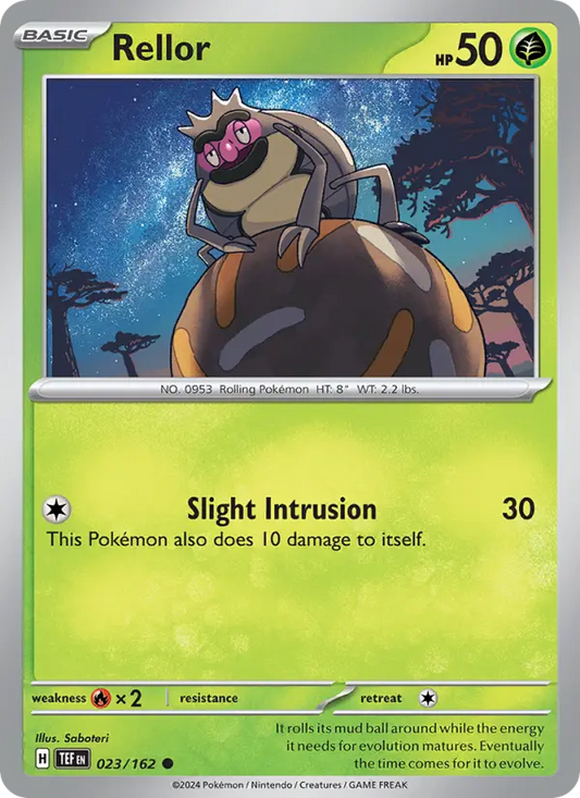 Rellor Reverse Holo 023/162 Temporal Forces Pokémon Card