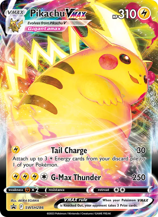 Pikachu VMAX Holo WH286/307 SWSH Black Star Promos Pokémon Card