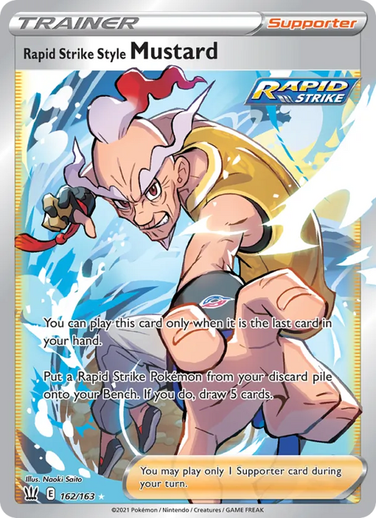 Rapid Strike Style Mustard Holo 162/163 Battle Styles Pokémon Card