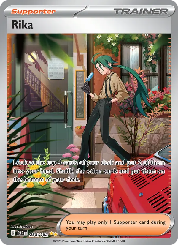 Rika Holo 258/182 Paradox Rift Pokémon Card