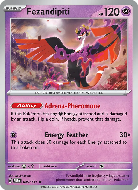 Fezandipiti Holo 045/131 Prismatic Evolutions Pokémon Card