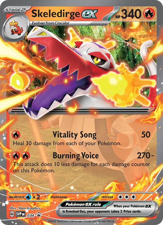 Skeledirge ex Holo 034/225 SVP Black Star Promos Pokémon Card