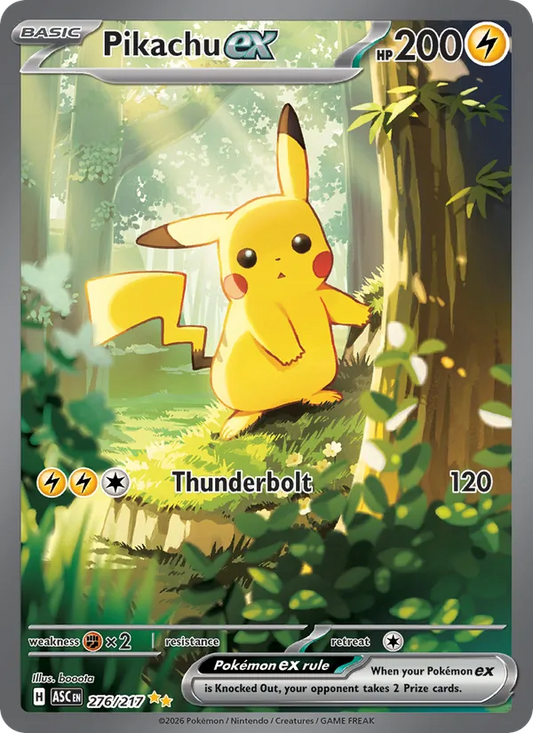 Pikachu ex Holo 276/217 Ascended Heroes Pokémon Card