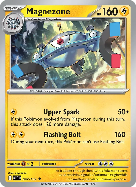 Magnezone Normal 047/132 Mega Evolution Pokémon Card