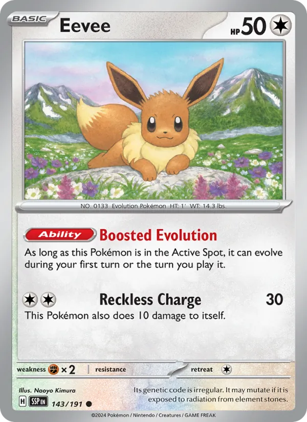 Eevee Normal 143/191 Surging Sparks Pokémon Card