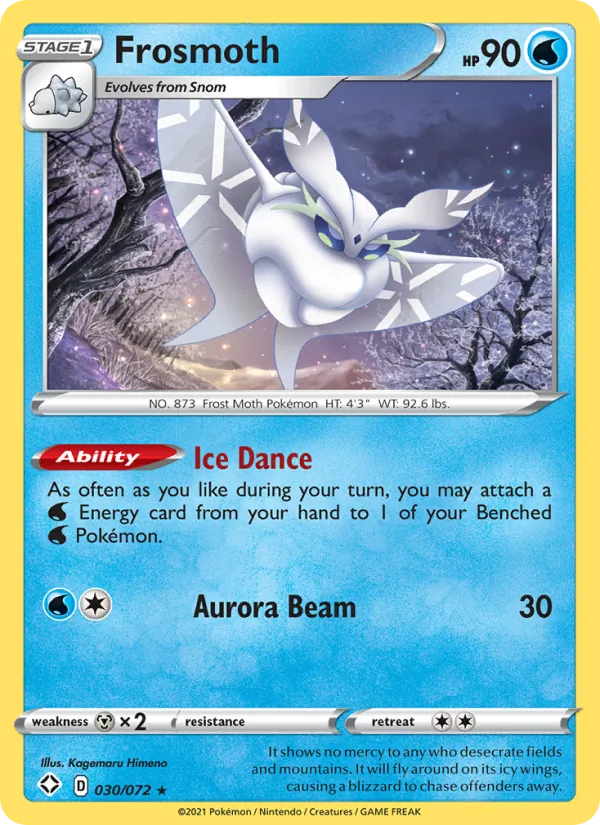 Frosmoth Reverse Holo 030/72 Shining Fates Pokémon Card