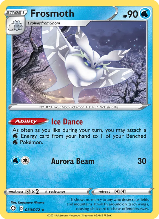 Frosmoth Reverse Holo 030/72 Shining Fates Pokémon Card