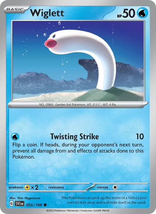 Wiglett Non-Foil 055/198 Scarlet & Violet Pokémon Card