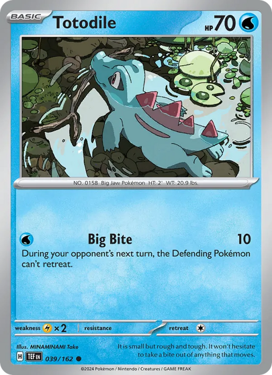 Totodile Normal 039/162 Temporal Forces Pokémon Card