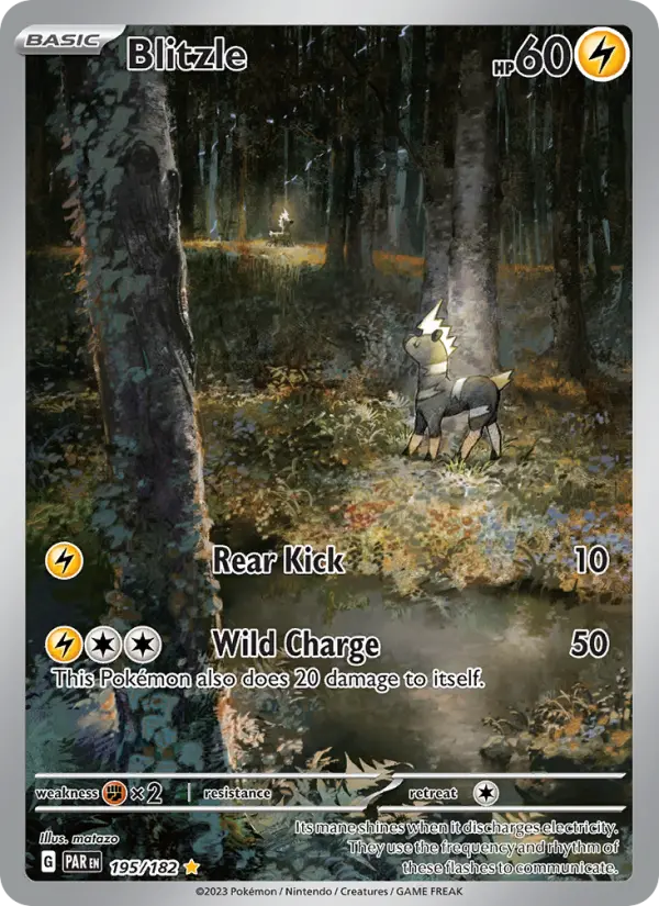 Blitzle Holo 195/182 Paradox Rift Pokémon Card