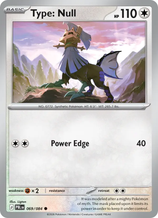 Type: Null Reverse Holo 069/84 Pitch Black Pokémon Card