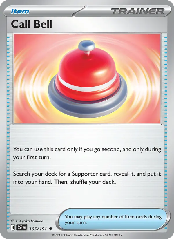 Call Bell Reverse Holo 165/191 Surging Sparks Pokémon Card