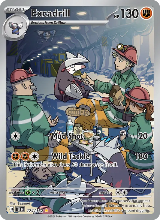 Excadrill Holo 174/162 Temporal Forces Pokémon Card