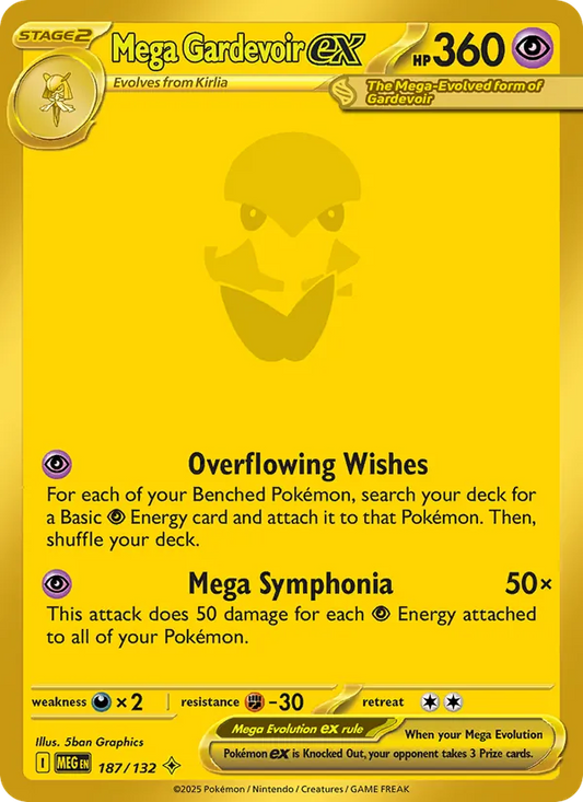Mega Gardevoir ex Holo 187/132 Mega Evolution Pokémon Card