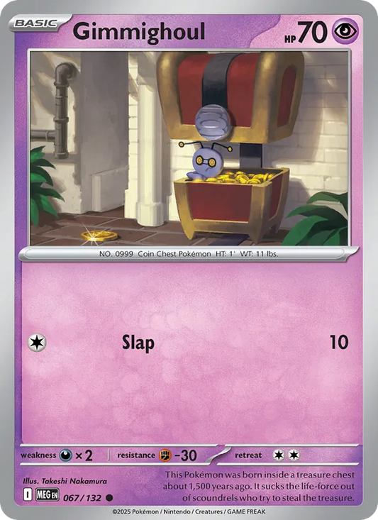 Gimmighoul Normal 067/132 Mega Evolution Pokémon Card