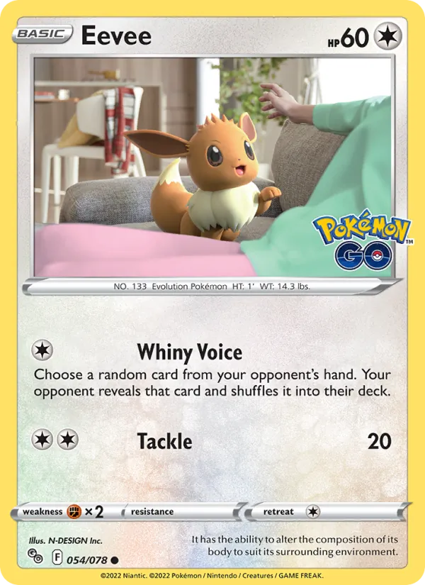 Eevee Reverse Holo 054/78 Pokémon GO Pokémon Card