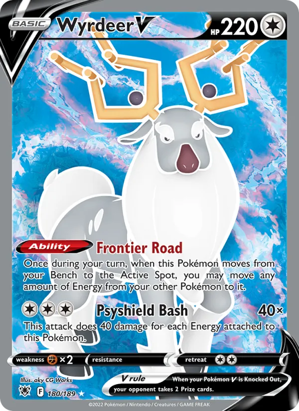 Wyrdeer V Holo 180/189 Astral Radiance Pokémon Card