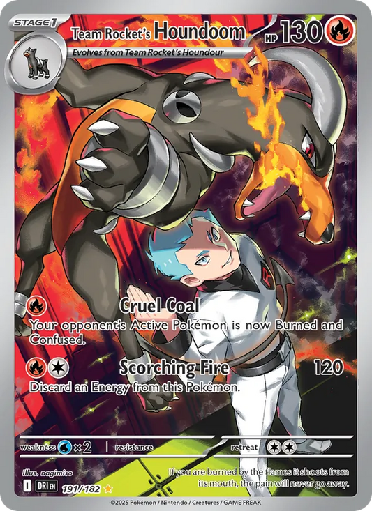 Team Rocket's Houndoom Holo 191/182 Destined Rivals Pokémon Card