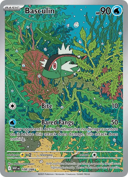 Basculin Holo 108/86 White Flare Pokémon Card