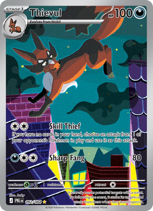 Thievul Holo 092/84 Pitch Black Pokémon Card