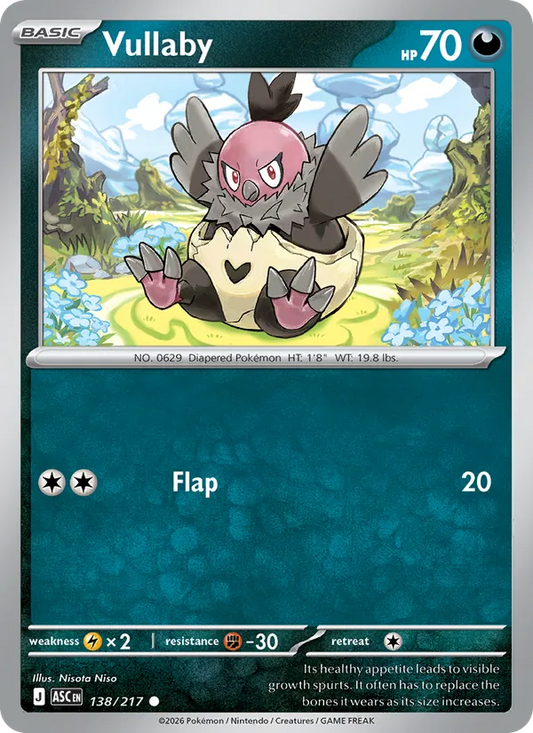 Vullaby Normal 138/217 Ascended Heroes Pokémon Card