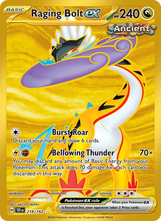 Raging Bolt ex Holo 218/162 Temporal Forces Pokémon Card