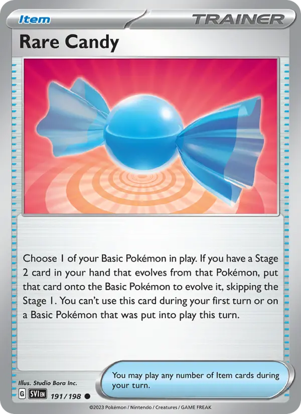 Rare Candy Non-Foil 191/198 Scarlet & Violet Pokémon Card