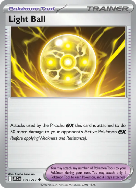 Light Ball Reverse Holo 191/217 Ascended Heroes Pokémon Card