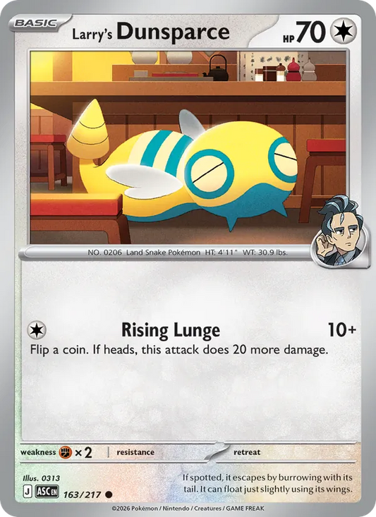 Larry's Dunsparce Normal 163/217 Ascended Heroes Pokémon Card