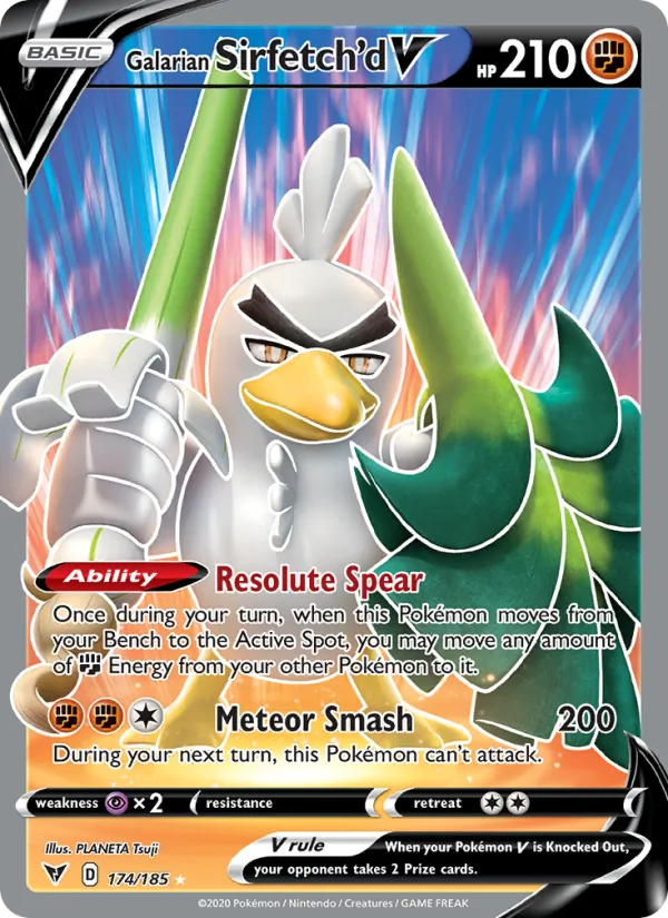 Galarian Sirfetch'd V Holo 174/185 Vivid Voltage Pokémon Card