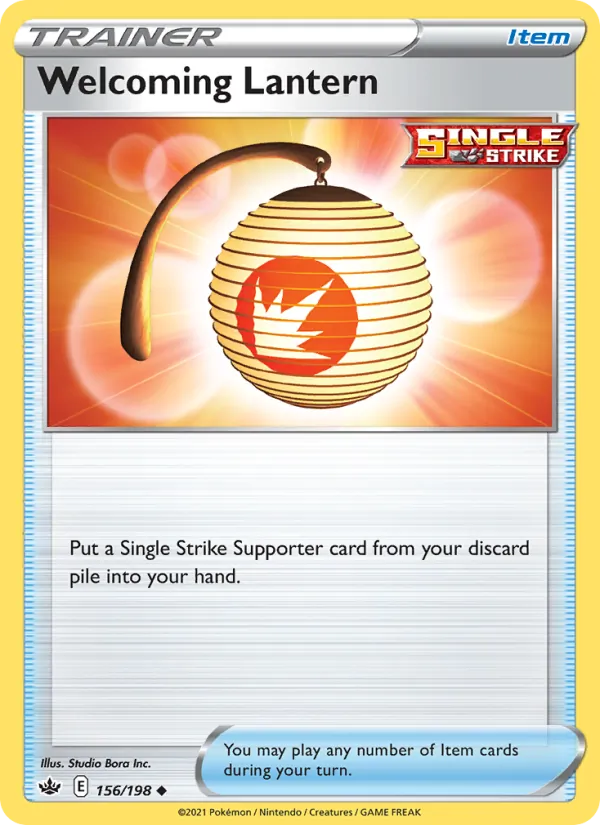 Welcoming Lantern Reverse Holo 156/198 Chilling Reign Pokémon Card