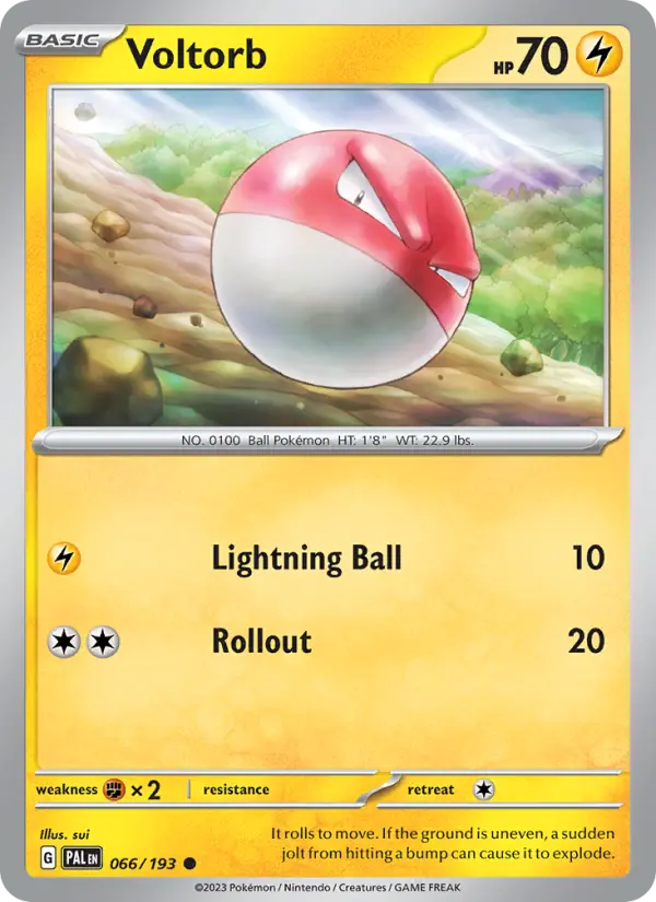 Voltorb Non-Foil 066/193 Paldea Evolved Pokémon Card