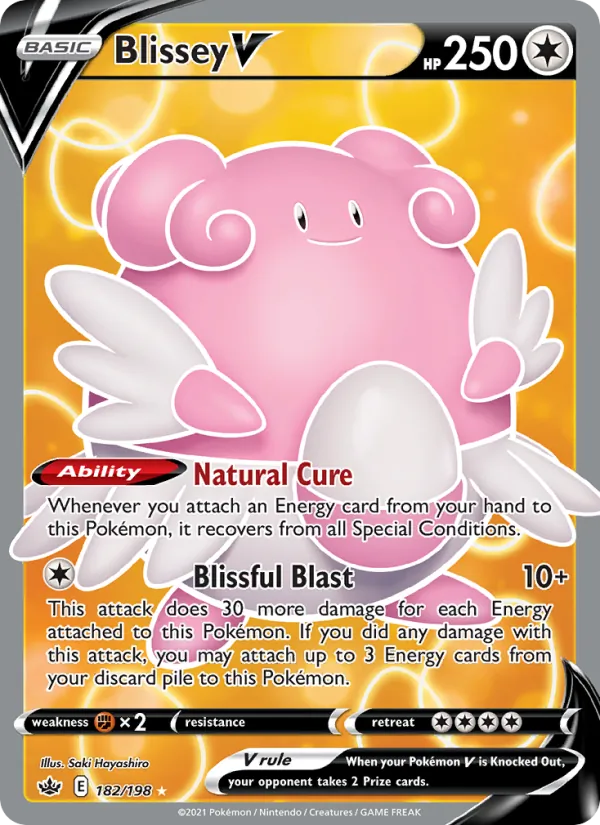 Blissey V Holo 182/198 Chilling Reign Pokémon Card