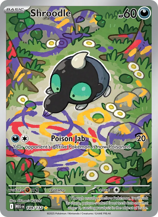 Shroodle Holo 149/132 Mega Evolution Pokémon Card