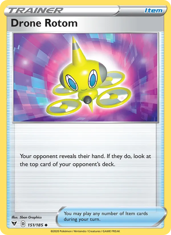 Drone Rotom Reverse Holo 151/185 Vivid Voltage Pokémon Card