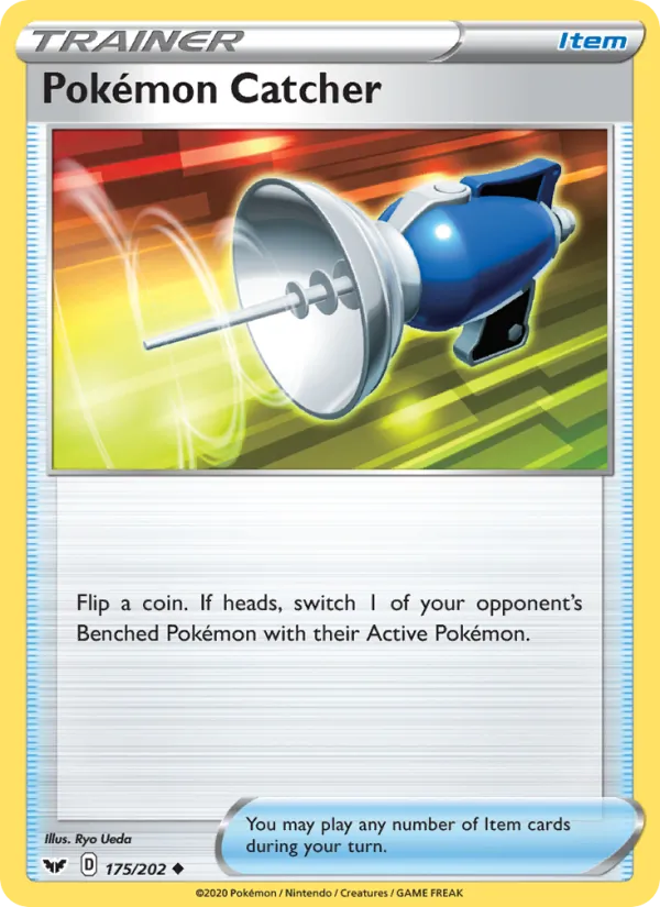 Pokémon Catcher Reverse Holo 175/202 Sword & Shield Pokémon Card