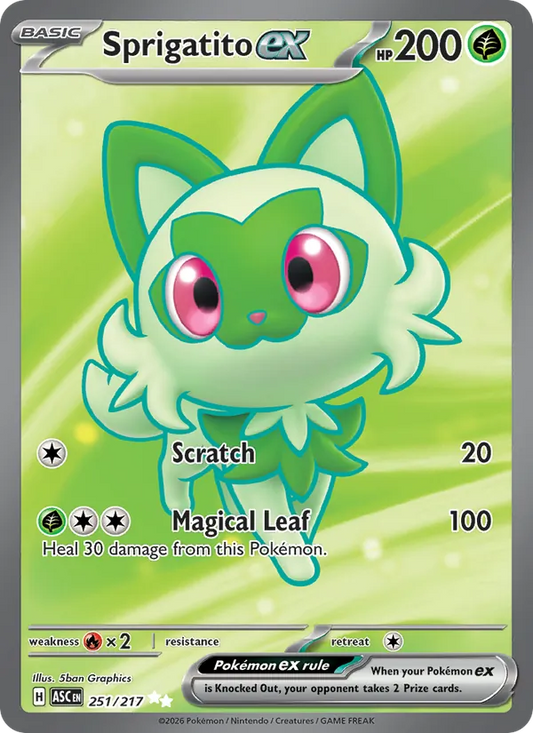 Sprigatito ex Holo 251/217 Ascended Heroes Pokémon Card