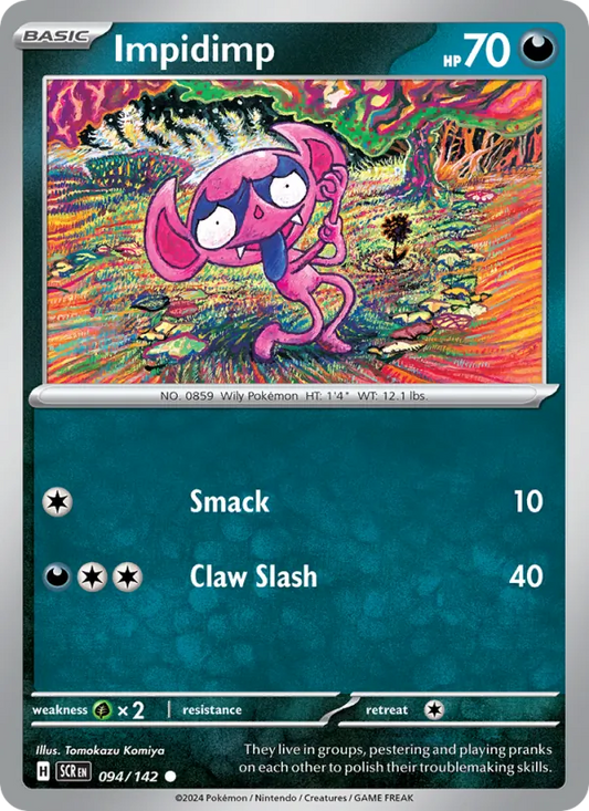 Impidimp Normal 094/142 Stellar Crown Pokémon Card