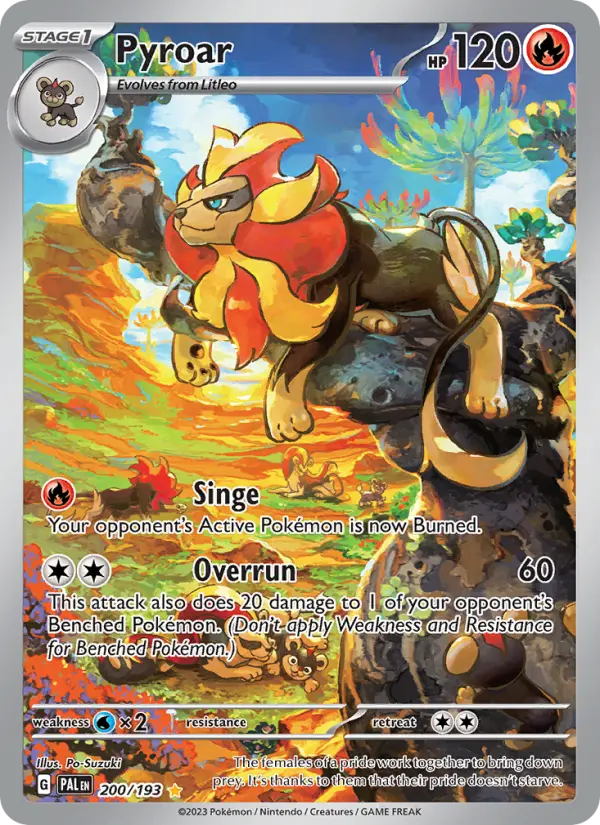 Pyroar Holo 200/193 Paldea Evolved Pokémon Card