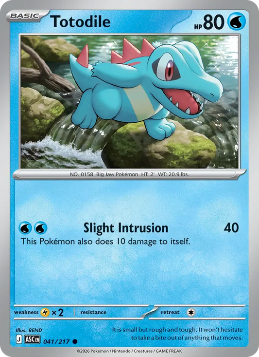 Totodile Normal 041/217 Ascended Heroes Pokémon Card