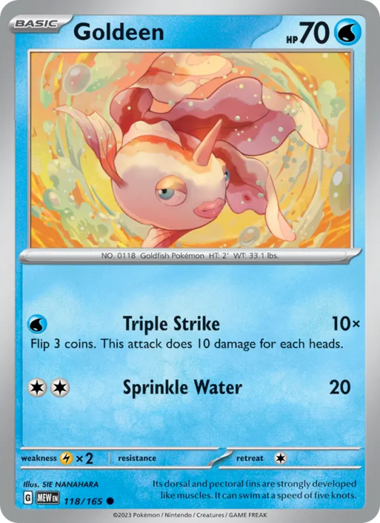 Goldeen Normal 118/165 151 Pokémon Card
