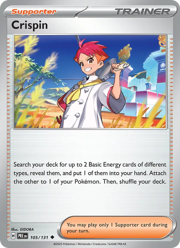 Crispin Normal 105/131 Prismatic Evolutions Pokémon Card